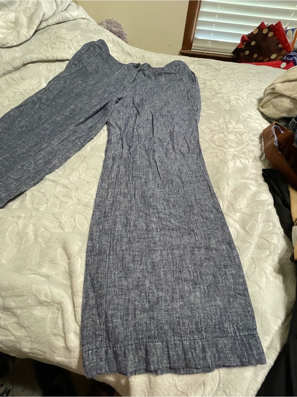 Women’s Linen blend wide leg pants
